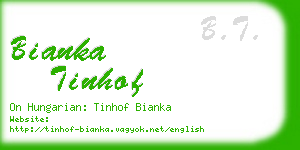 bianka tinhof business card